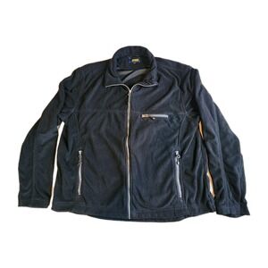 BLAKLADER Workwear Fleece Jacket Mens XXL 2XL Black Full Zip Pockets‎ Thermal